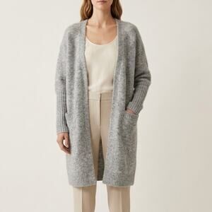 Acne Studios Gray Raya Mohair Open Front Cardigan Knit Sweater, Size XS